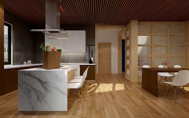 kitchen, interior design, luxurious